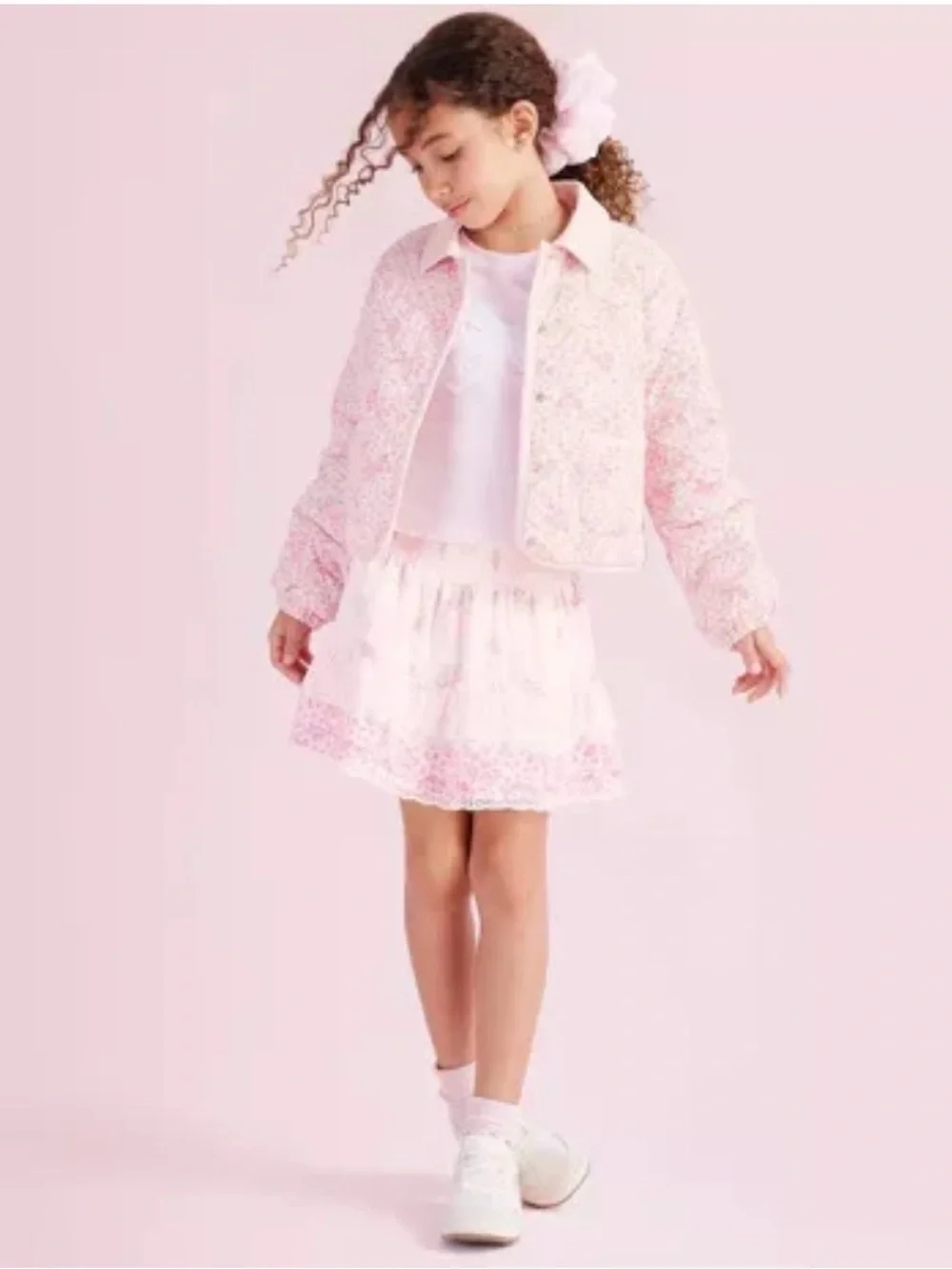 NWT LoveShackFancy x Target Charlotte Roseheart Quilted Barn Jacket Pink Girls